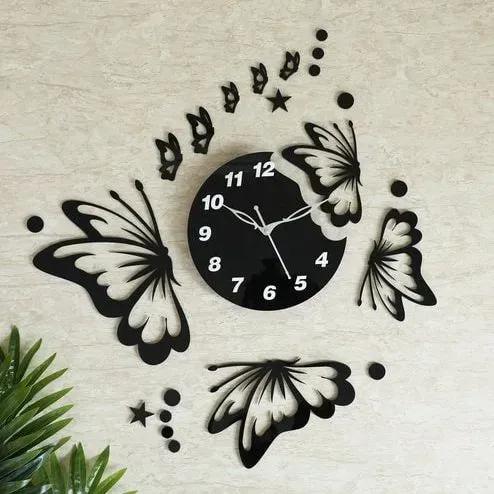 Stylish butterfly-themed wall clock for peaceful UAE interiors.